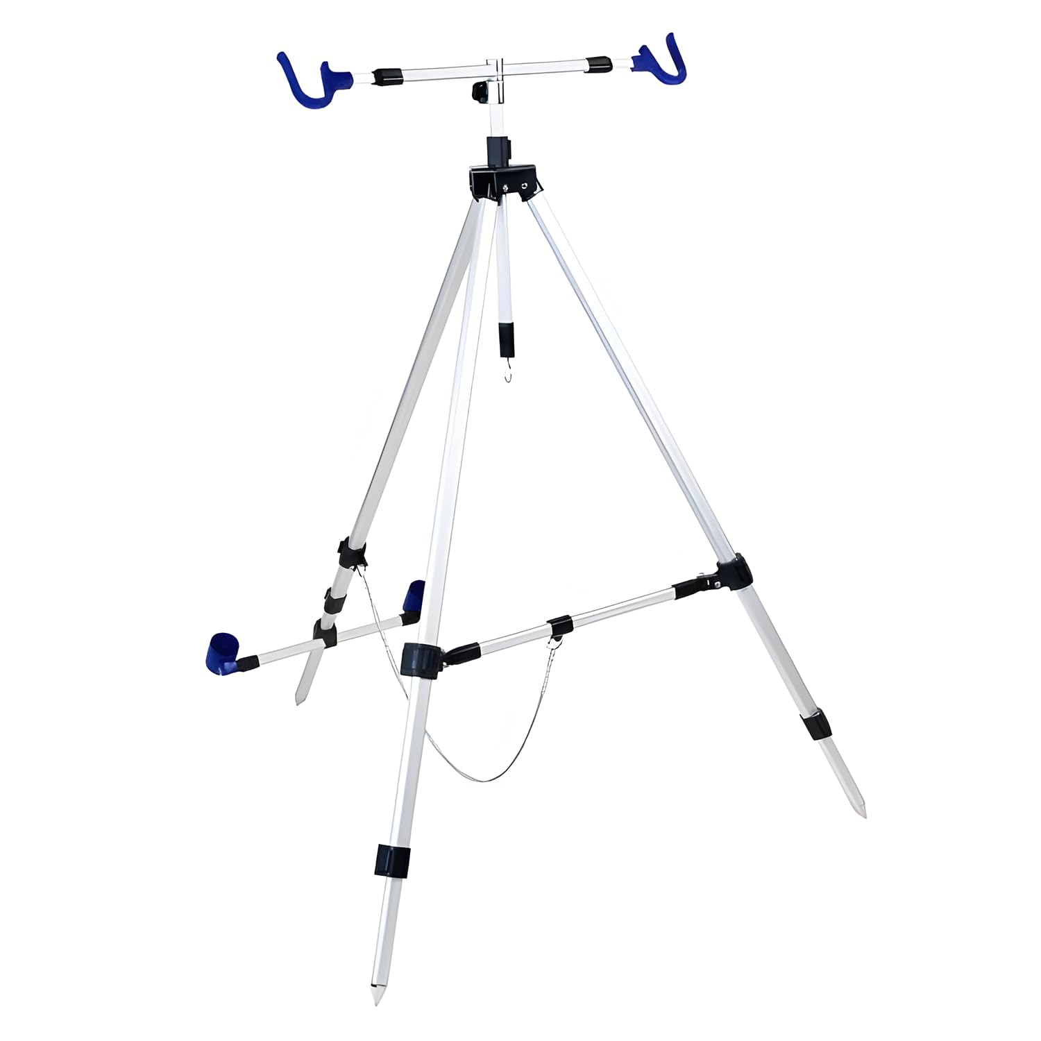 X2 Brandungsrutenhalter Deluxe - Stabiles Aluminium 3-Bein-Beachpod mit Einer Höhe von bis zu 150 cm - Erschwinglich und funktional - Inklusive Hülle - Zum Strand- und Meeresfischen