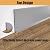 SHOWMEMY Vinyl Wall Base Baseboard Molding Trim, Self-Adhesive Rubber Wall Base Molding, Flexible Baseboard Molding Trim, Peel and Stick Wall Base Cove Base.4 Inch x 20 Feet (Grey)