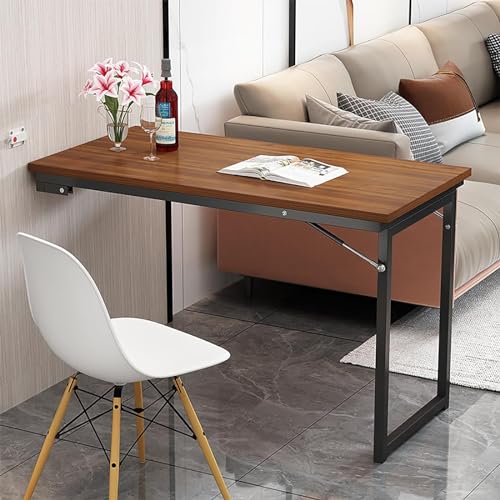 SXZenSpace Mesa Plegable, Mesa Convertible de Pared, Escritorio Multifuncional de Madera para Oficina en casa, Escritorio para Ordenador Que ocupa Poco Espacio, fácil de Plegar y Que se Puede