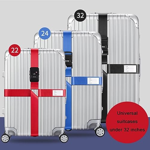 Sangle de valise anti-ouverture avec code de sécurité et porte-étiquette nom - 5