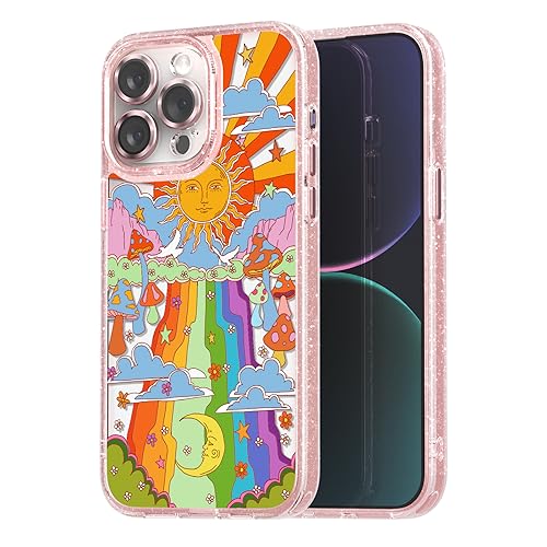 Coque iPhone 15 Pro avec protecteur caméra intégré et dragonne rose