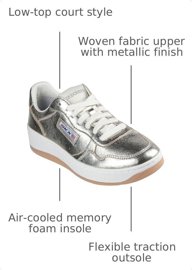 Image of Skechers Women's Sport Court 2.0-Much Metallic | Casual Shoes