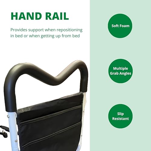 Miniatura 4 de Barandilla de asistencia de cama con barra de agarre multiposición para personas mayores, discapacidad, ancianos y recuperación de lesiones o cirugía