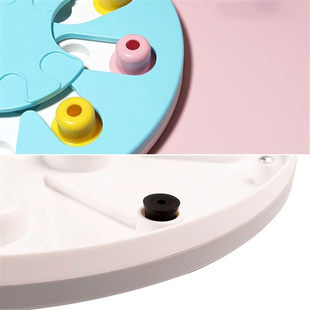 Pet Dog Training Toy Educational Puzzle Toys for Dogs Anti Bite Slow Feeding Bowl Dog Food Dispenser Game Interactive Toy (Blue)