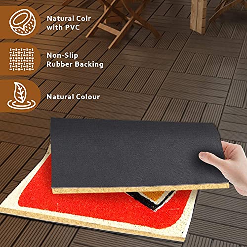 Image of Onlymat Beer Quote Printed Anti-Slip Doormat (Red) Rectangular Shaped Entryway Rug Natural Coir Material with PVC Backing for Outdoor Entrance Home Multipurpose Mats (75cm x 45cm)