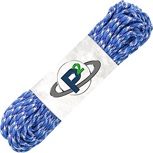 PARACORD PLANET Mil-Spec Commercial Grade 550lb Type III Nylon Paracord (Blue Camo, 25 feet)
