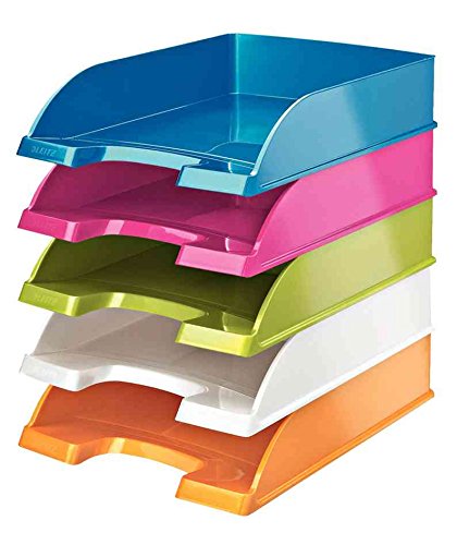 Leitz Briefkorb WOW (5er Spar-Pack, eisblau metallic)