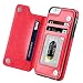 iPhone 6s Case, iPhone 6 Case, Hoofur Slim Fit Premium Leather iPhone 6 Wallet Casae Card Slots Shockproof Folio Flip Protective Defender Shell for Apple iPhone 6/6s (4.7 Inch) (Red)