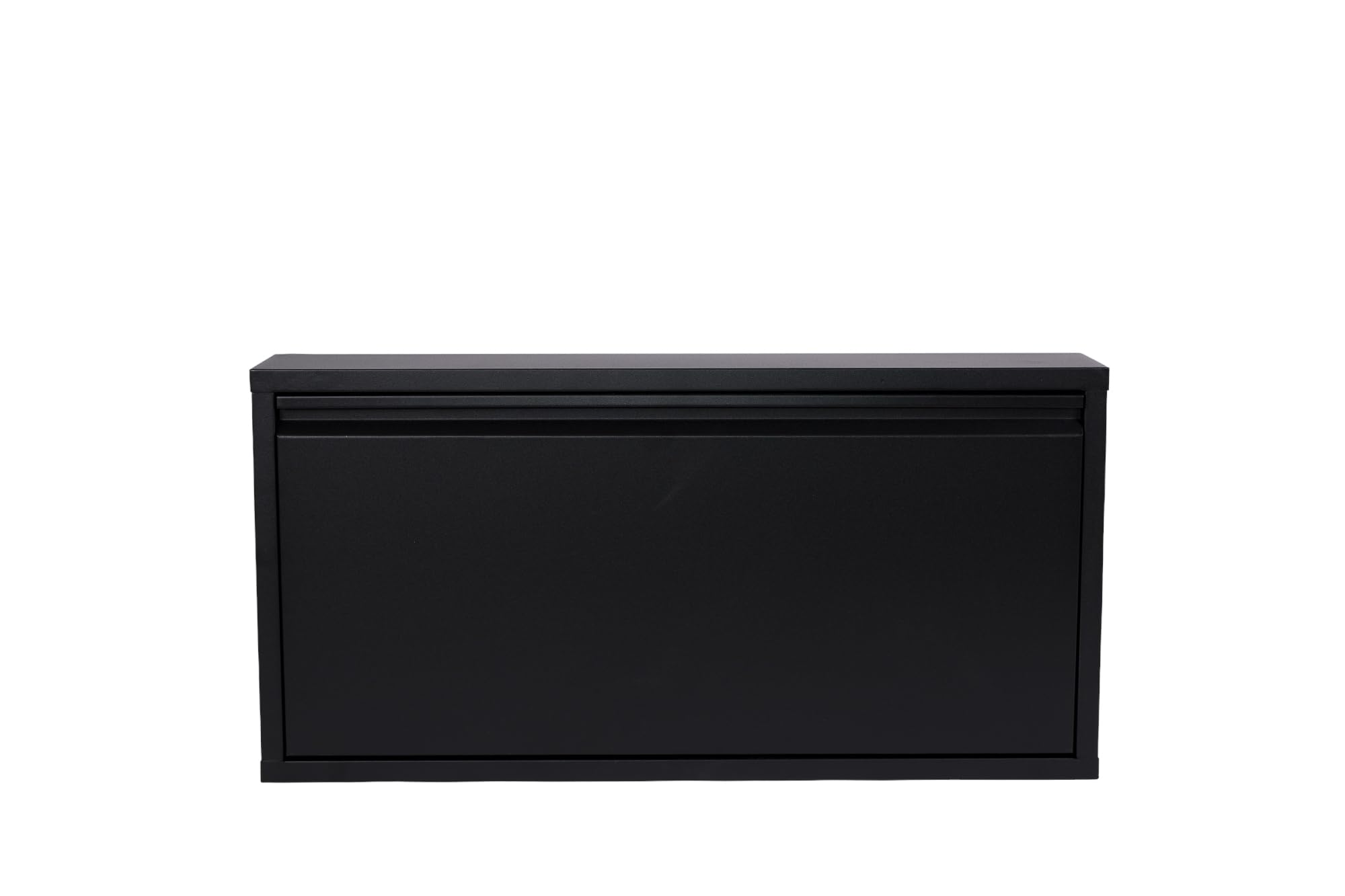 Scarpiera Salvaspazio Slim Nera, Portascarpe a Ribalta 1 Anta in Metallo | Già Montata, Interni/Esterni, P75 x L12,5 x H37,5 cm