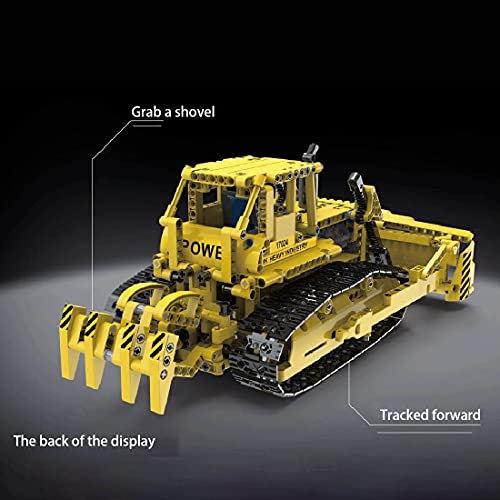 Foxom Technik Bulldozer Bausteine Bausatz, 2CH Großer Bulldozer Konstruktionsspielzeug mit APP & 2,4 GHz Steuerung… – Bild 6