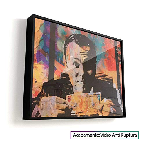 Quadro decorativo Invencível | 64 x 48 cm | Quadro para sala, quarto e escritório | O Lobo de Wall S