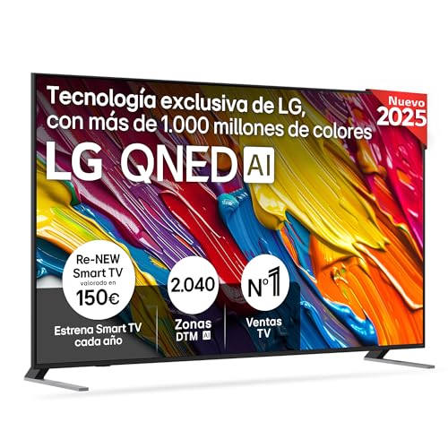 LG 75QNED84A6C - TV 75', QNED 4K, Smart TV, WebOS 25, Super Upscaling, Dolby Vision y Atmos, Alexa/Google Assistant, Negro