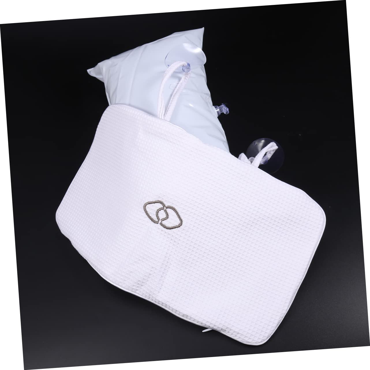 FRCOLOR 4pièces Oreillers De Bain Antidérapants avec Ventouses PVC pour Soutien Optimal Tête Et du Cou pour Spa Et Confort Maximal Et Rangement Compact
