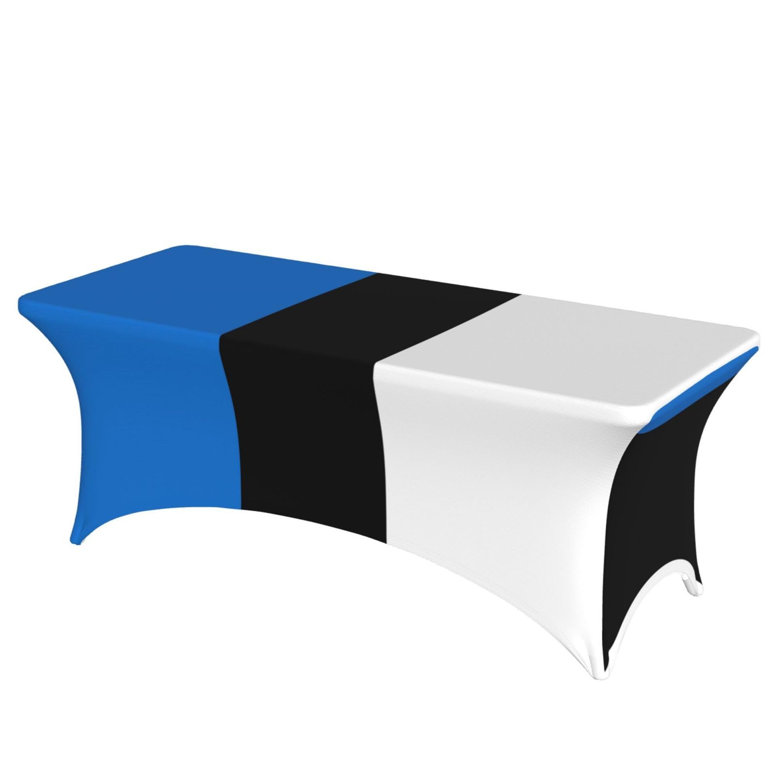 AYYQWE Flag Of Estonia Print Elastic Rectangular Tablecloth For Banquet Outdoor Picnics Office Table Cover