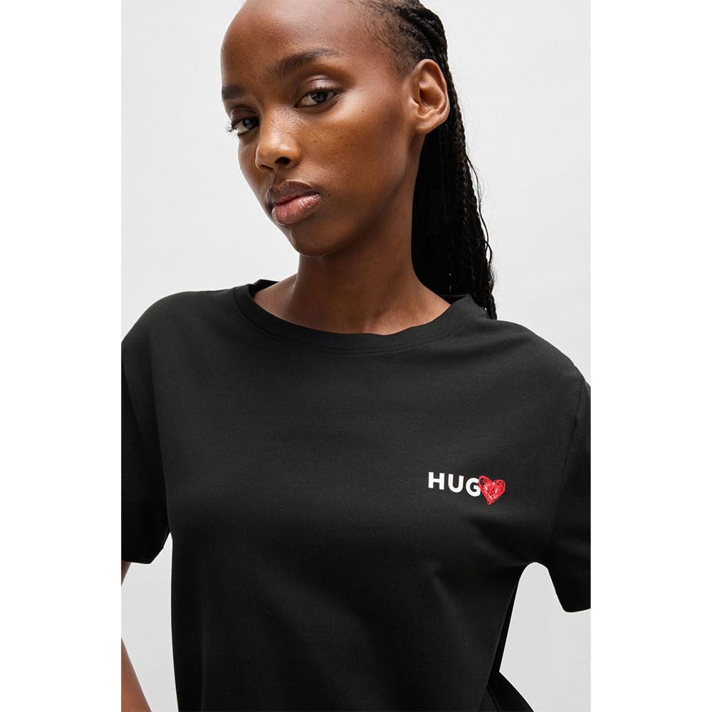 HUGO Camiseta Nikka, Negro1, XS