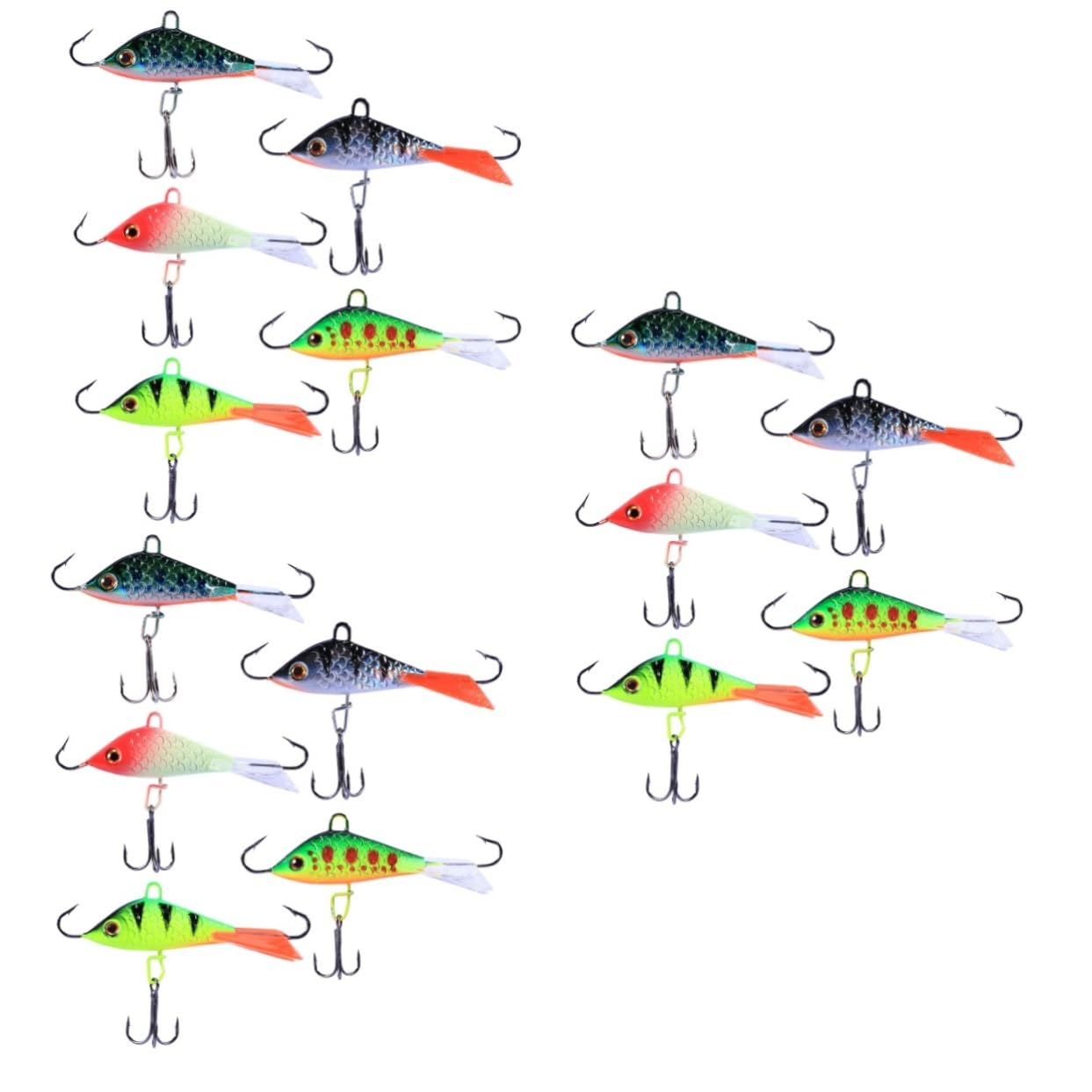 Mipcase 3 Set Di Esche Da Pesca Per Spigole 50 Mm 7 5 G Esche Artificiali Aspetto Realistico Esca in Metallo Duro Per Spigole E Lucci 5 Pz * 3