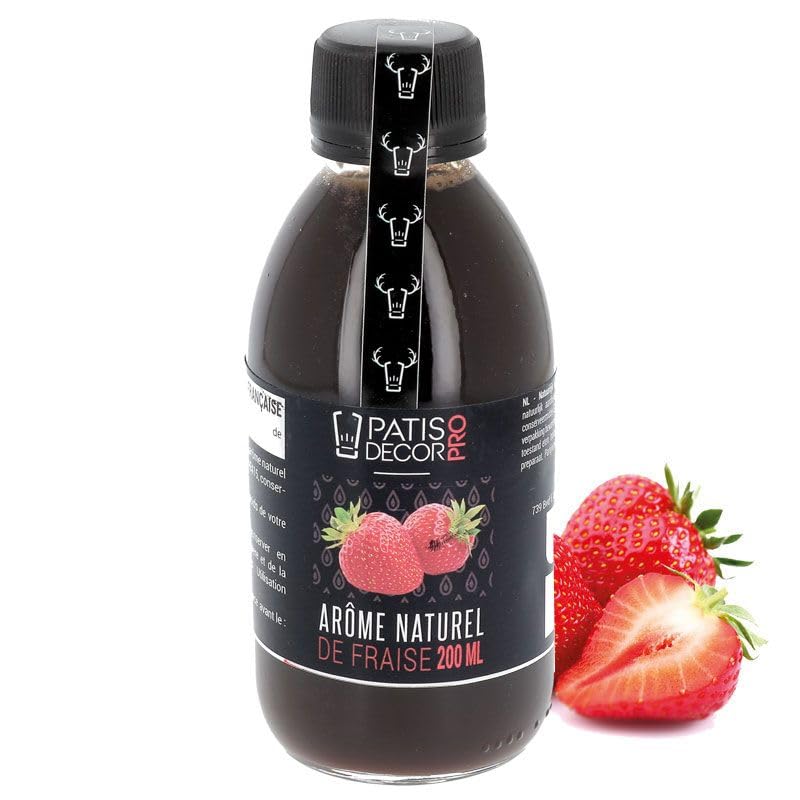 Arôme naturel de Fraise 200 ml pour pâtisserie et cuisine fait maison
