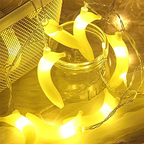 FaHuoJiuKa Fruit String Lights, 1.5M 10LED Banana String Lights Battery
