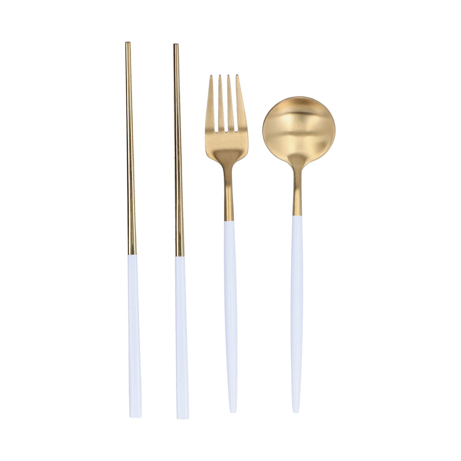 Generico Set di Posate in Acciaio Inox 3 Pezzi, Portatile Ed Ecologico | Leggero E Portatile, Un Accessorio Indispensabile Per La Merenda A Scuola (Platinum (Green Storage Box))