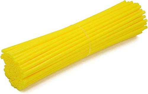 Miniatura 9 de 72 piezas universales de radios para motocicleta, motocross, coloridos, cubierta protectora para ruedas, para Yamaha Kawasaki Suzuki (naranja)