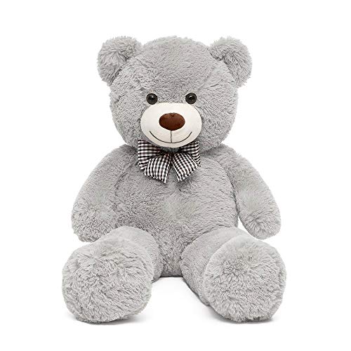 MaoGoLan 3ft Big Teddy Bear Stuffed Animal Plush Bear Toy 39 inches Gray Teddy Bear Gift for Girlfriend Kids Bithday Christmas Day