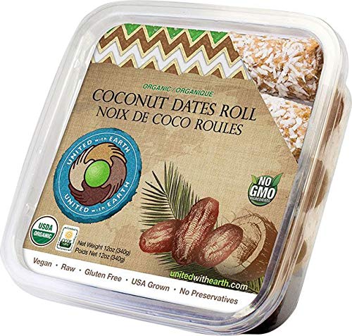 UNITED WITH EARTH: Organic Date Coconut Roll, 12 oz - 3Pack