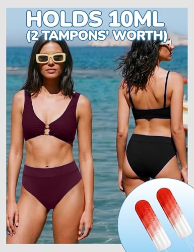 Image of Period Swimwear for Teens Women High Waisted Swimsuit Bikini Bottoms Menstrual Swim Bottoms Tankini Bathing Suit
