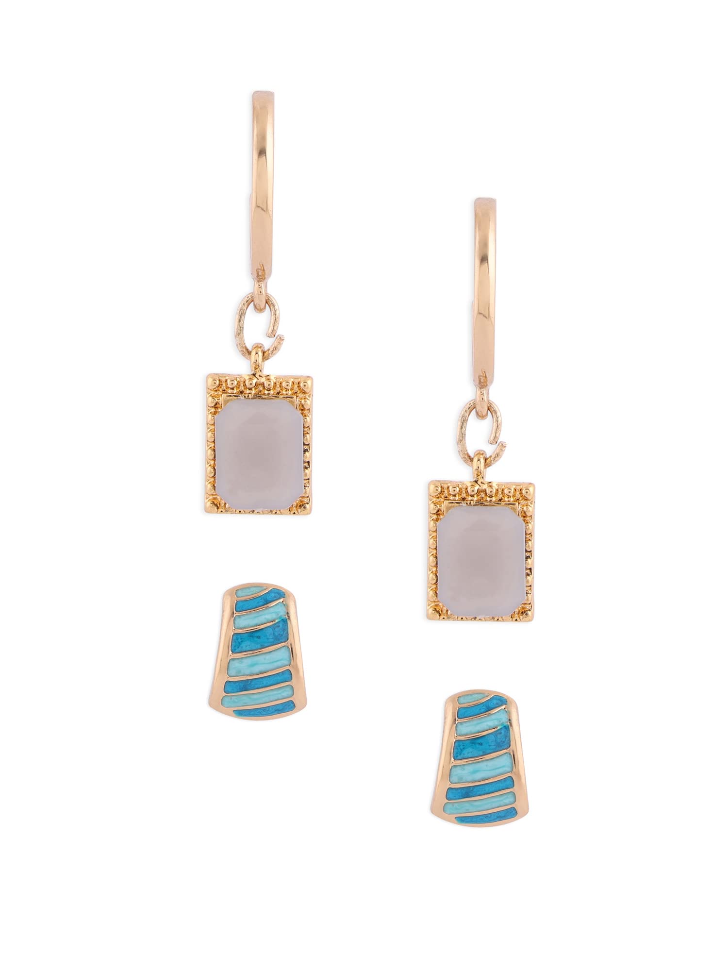 See full amazon price history chart for Zaveri Pearls Set Of 2 Blue Contemporary Drop & Studs Earrings For Women-ZPFK14056 Zaveri Pearls Set Of 2 Blue Contemporary Drop & Studs Earrings For Women-ZPFK14056 (B0B2MPNPVC) Amazon Price History, Amazon Price Tracker