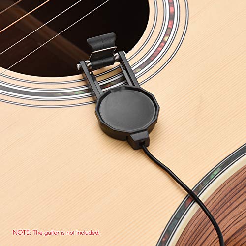 Henniu Captador de instrumento clip-on Mini transdutor de captador de guitarra com conector de 1/4 d