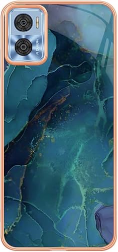 Miniatura 2 de Funda para teléfono Moto E22 4G, funda E22i, TPU suave + patrón de mármol IMD diseño delgado mejorado para cámara y protección de pantalla para