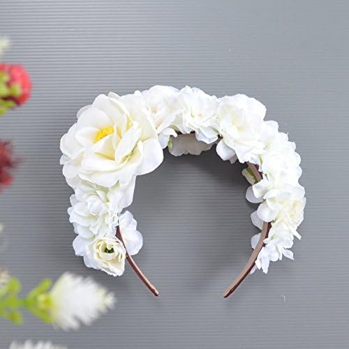 White Fascinator Cream Floral Headband