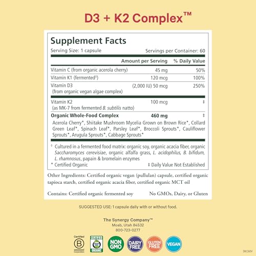 PURE SYNERGY Vegan D3 K2 Complex