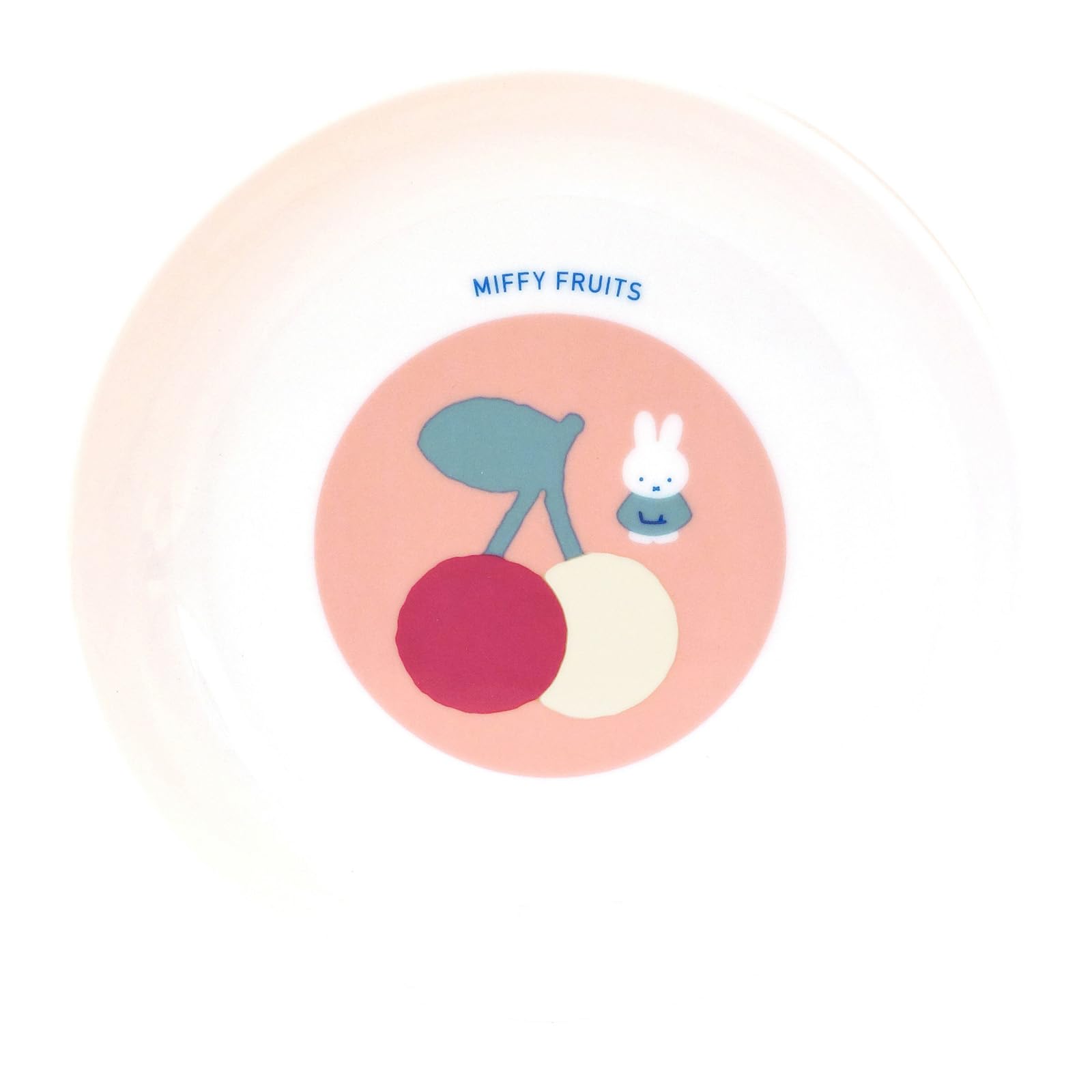 Miffy Fruits Curry Pasta Plate 7.7in Pink Ceramic Microwave Safe Japan