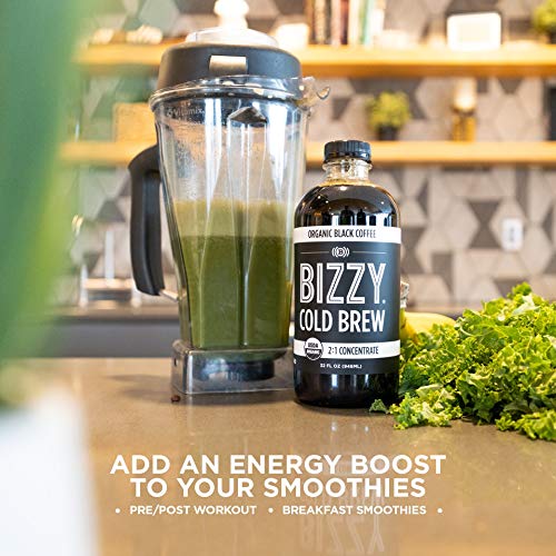 Bizzy Organic Cold Brew Coffee | Concentrate | Perfect for Protein Shakes & Smoothies | Makes 12 Cups, 32 Fl Oz (Pack of 1)