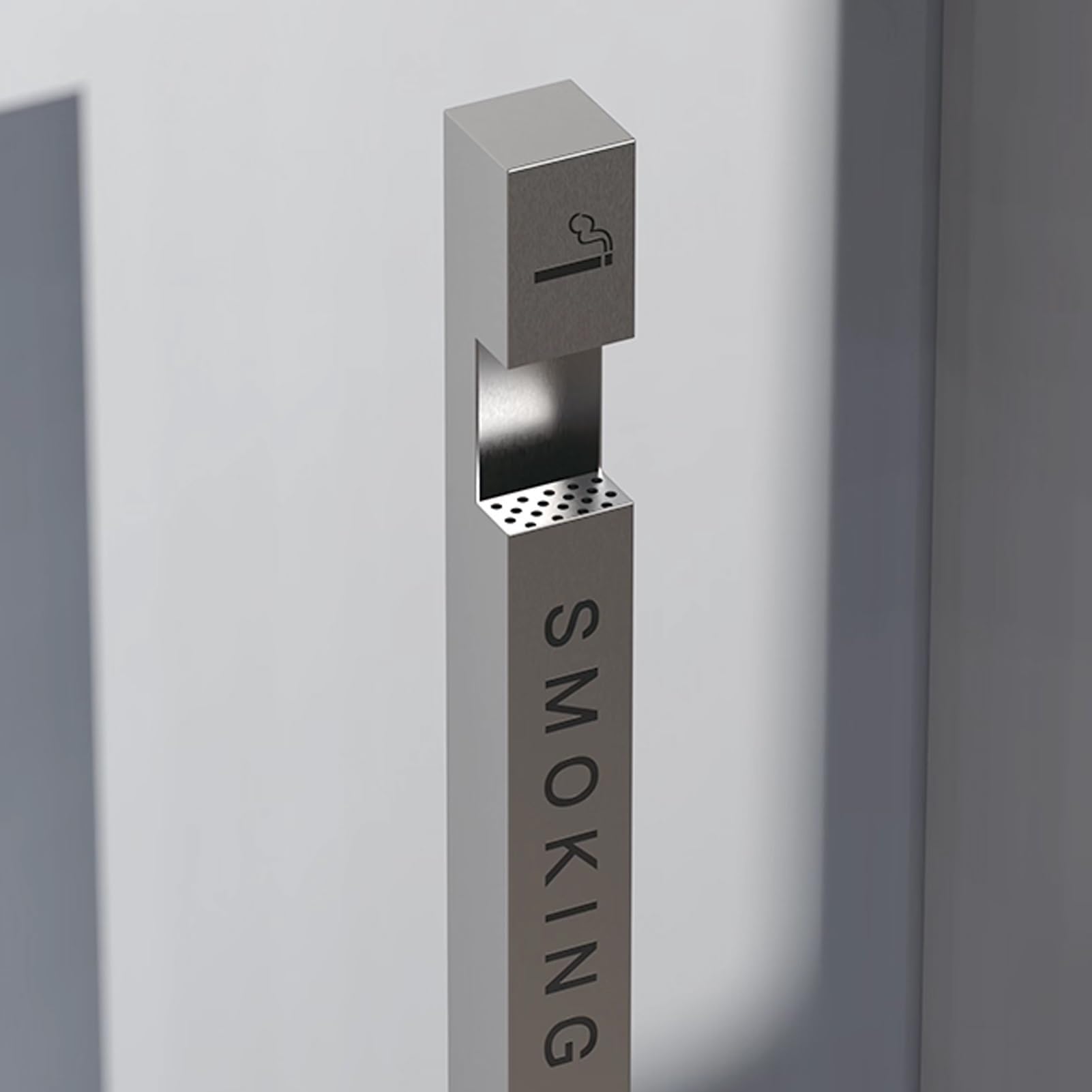 Posacenere da esterno Freestanding Smaltimento di mozziconi di sigaretta da esterno for uffici commerciali Bar minimarket Portacenere(Svart)