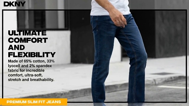 DKNY Jeans for Men - Premium Soft Slim Fit Mens Stretch Jeans at
