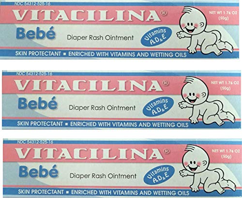 Image of Vitacilina Bebe Diaper Rash Ointment 1.76 Ounces. 3 Pack