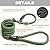 Fida Slip Rope Dog Lead | 1.8m, One-Size-Fits-All, Slip-On Rope Leash. Easy to Slip On, No Collar or Harness Needed. Durable & Weather Resistant Climbers Rope with Reflective Stitching (Green)