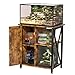 Herture 45-67 Gallon Reptile Tank Stand with Power Outlet, Terrarium Stand with Storage Cabinet, 24