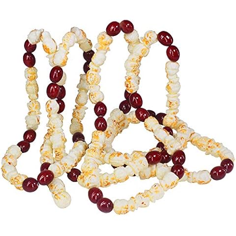 9.2 feet Artificial Popcorn and Cranberry Garland Strand Old Fashion Christmas Tree Garland String for Christmas Holiday Season Vintage Decoration Cover