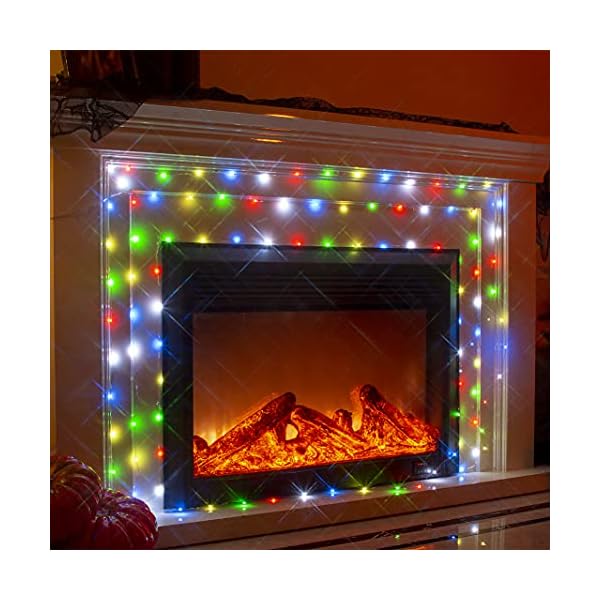 DELICHTER Lichterkette,100 LEDs bunt Lichterkette mit USB-Betrieben heller Glühbirnen，LED RGB deko für Party,Fest, Innen… – Bild 3
