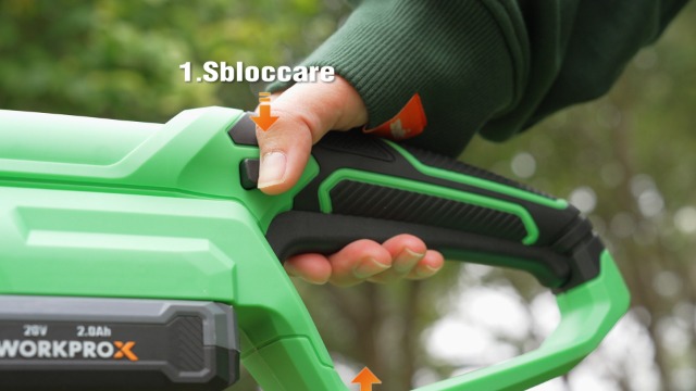 WORKPROX Tagliasiepi telescopico a Batteria 20V con Batteria da 2