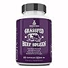 Ancestral-Supplements-Grass-Fed-Beef-Spleen-Desiccated--Immune-Allergy-Iron-5-Xs-More-Heme-Iron-Than-Liver Ancestral Supplements Grass Fed Beef Spleen Supplement, 3000mg Beef Organ Spleen Support Formula Promotes Digestive, Immune, Iron, Energy and Allergy Health, Non GMO, 180 Capsules