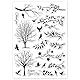 GLOBLELAND 5.83x8.27 Zoll Baum Vogel Transparente Silikonstempel Äste Klare Stamps Baum Blumen Silikonstempel Für Kartengestaltung DIY Prägung Journaling