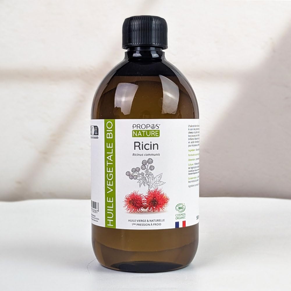 Organiczny olej rycynowy - Ricinus communis seed oil - 100% czysty i naturalny - pierwsze tłoczenie na zimno - 500ml - PROPOZYSÓB NATURY