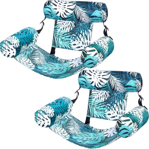 2X Bouée Piscine Matelas Gonflable Géant – Hamac De Piscine 4 en 1 pour Adultes Et Enfantses, Fauteuil Flottant avec Dossiers Confort, Idéal pour Été,...