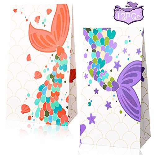 Moncinday Bolsas de regalo de sirenita para fiestas bajo el mar Cover