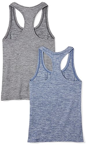 Image of Amazon Essentials Women's Active Quick Dry Tech Stretch Racerback Scoop Neck Tank Top, Multipacks