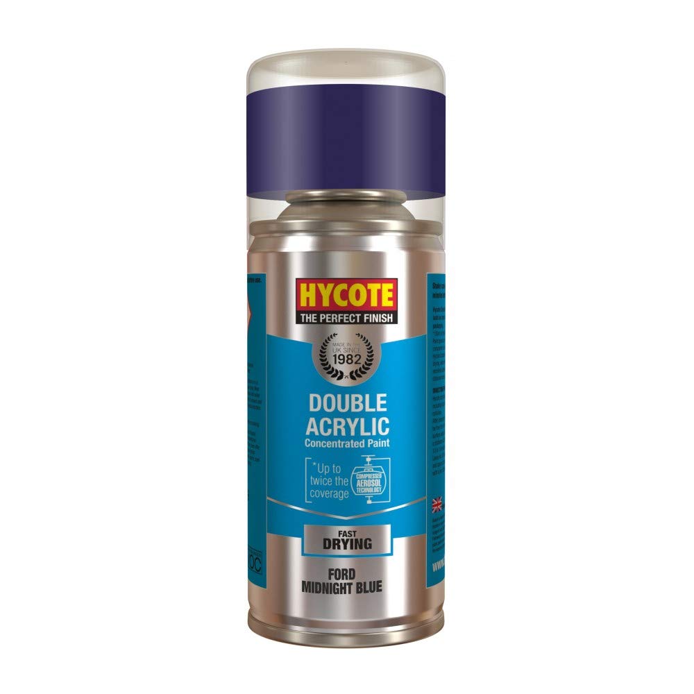 Hycote Double Acrylic Aerosol Car Spray Paint, Ford - Midnight Blue, 150 ml