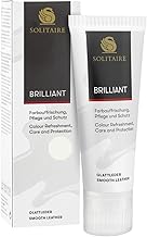 SOLITAIRE Brilliant Ledercreme mit Schwammaufträger, Glattleder Farbauffrischung, intensive Pflege, Lederpflege Schuhe, Taschen, Kleidung, 75 ml